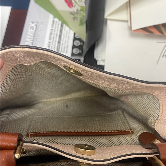 Dooney & Bourke Cream and Tan Satchel - Picture 6 of 6